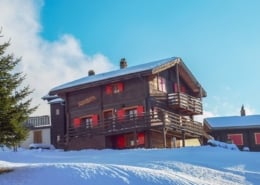 Chalet Alphütte im Winter